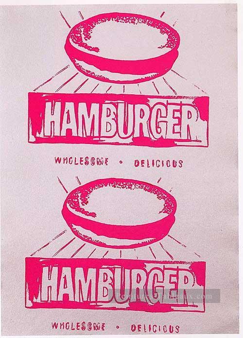 Double Hamburger Andy Warhol Oil Paintings